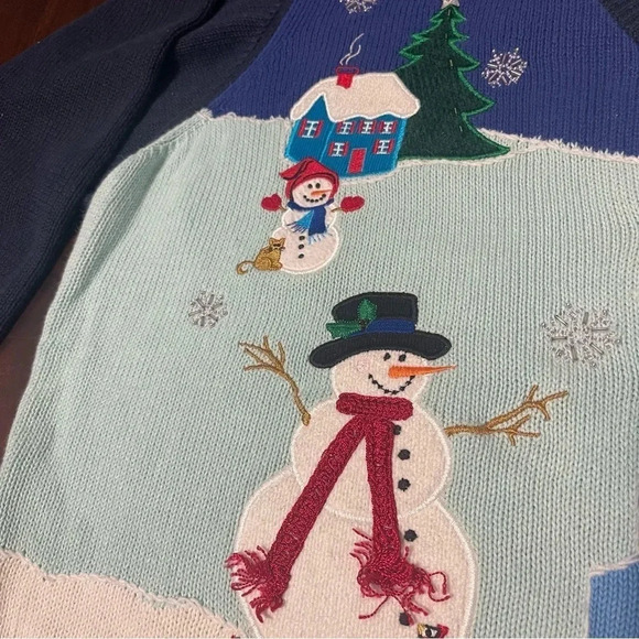 The Quacker Fatory Christmas Winter Cardigan Buttons Snowmen 3XL - Picture 6 of 10